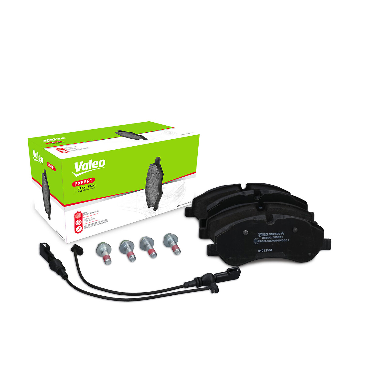 Jeu de 4 plaquettes de frein VALEO ref. 302403A